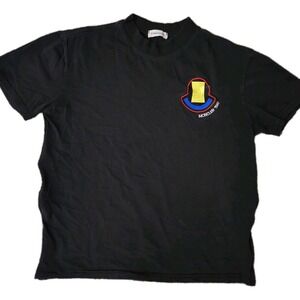 Moncler Embroidered Logo T-Shirt Black Size Large 1952 Repaired See Desc